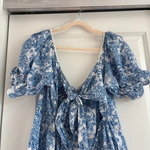 NWT Simply Southern Women’s Sweetheart Babydoll Puff Sleeve Mini Dress XL - Picture 8 of 13